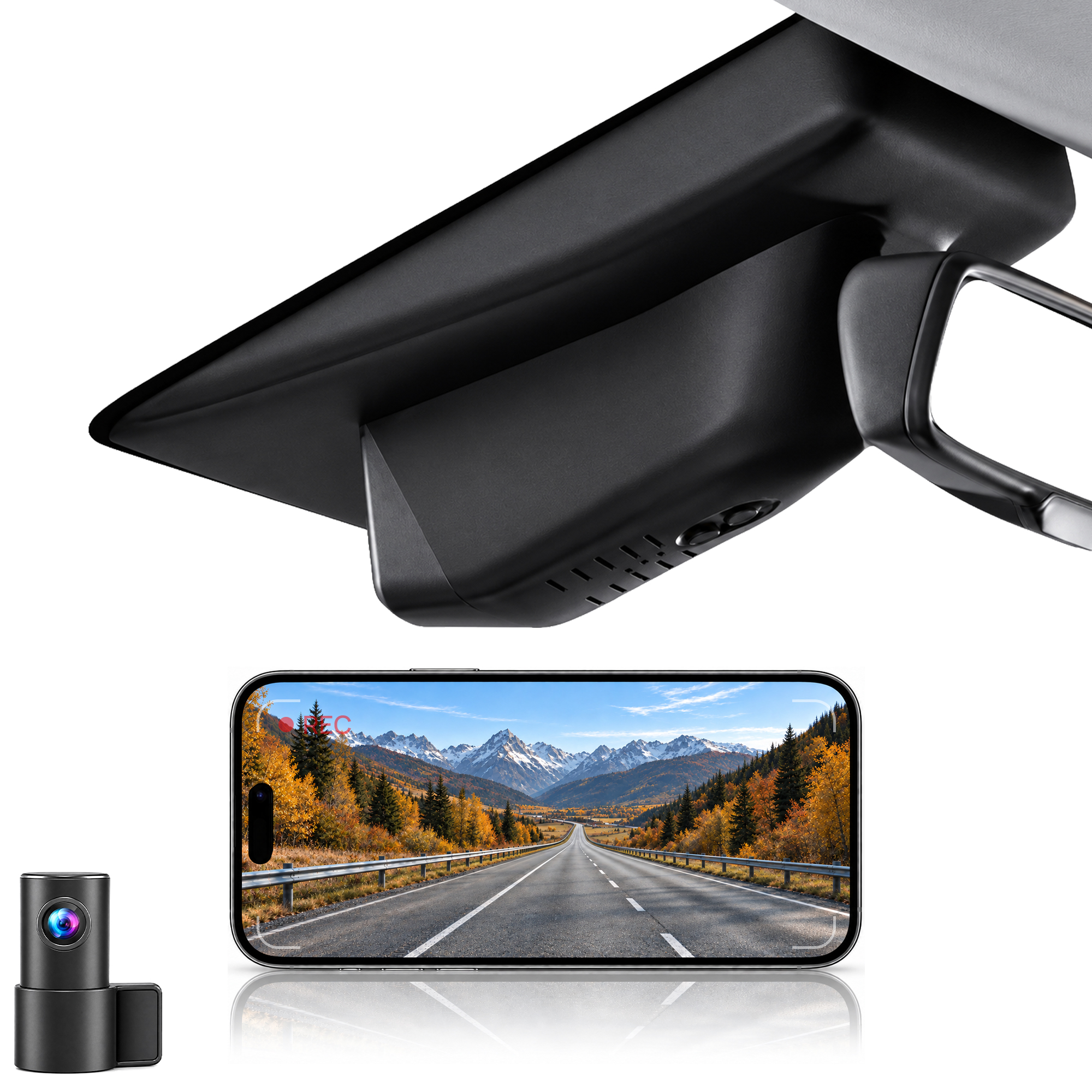 HIDVUE 4K Front + 1080P Rear Dash Cam for Tesla Model 3 2019–2023