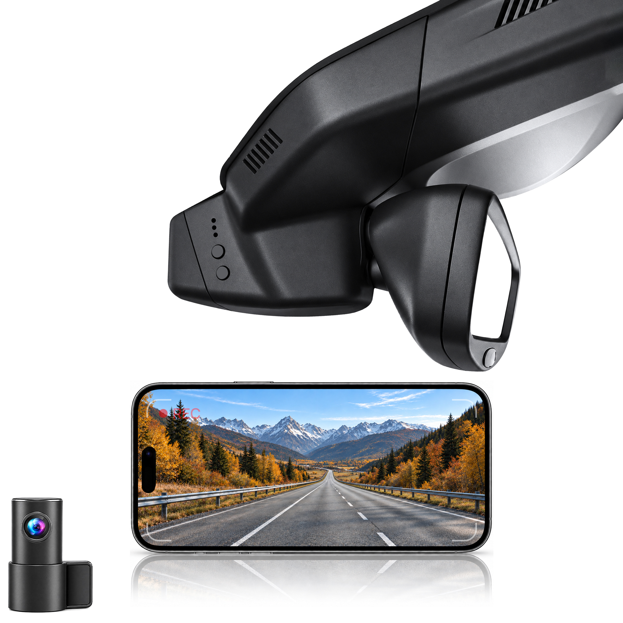 HIDVUE 4K Front + 1080P Rear Dash Cam for Maserati Levante 2016-2024