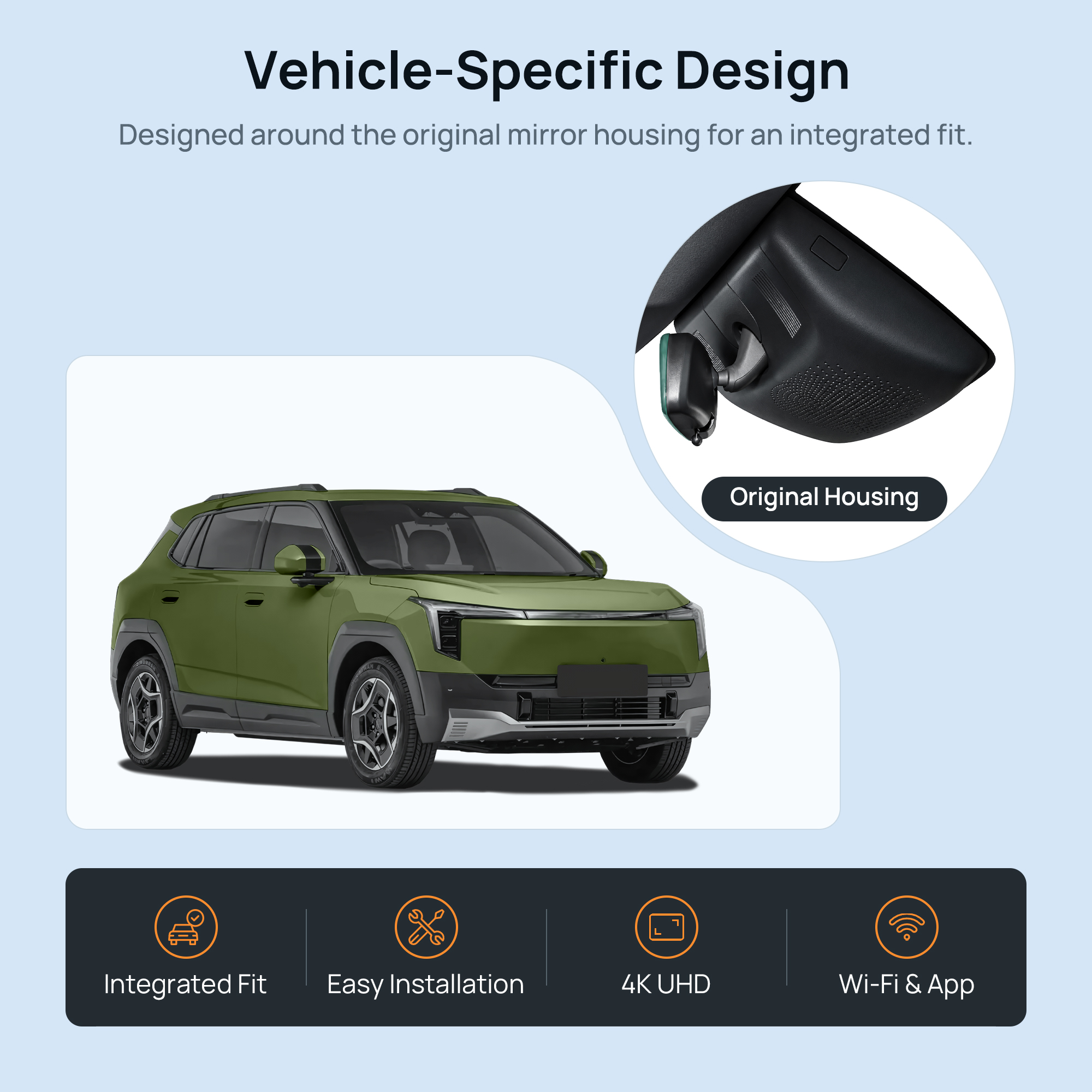 HIDVUE 4K Front Dash Cam for Dongfeng VIGO Nammi 06 2025–2026 2