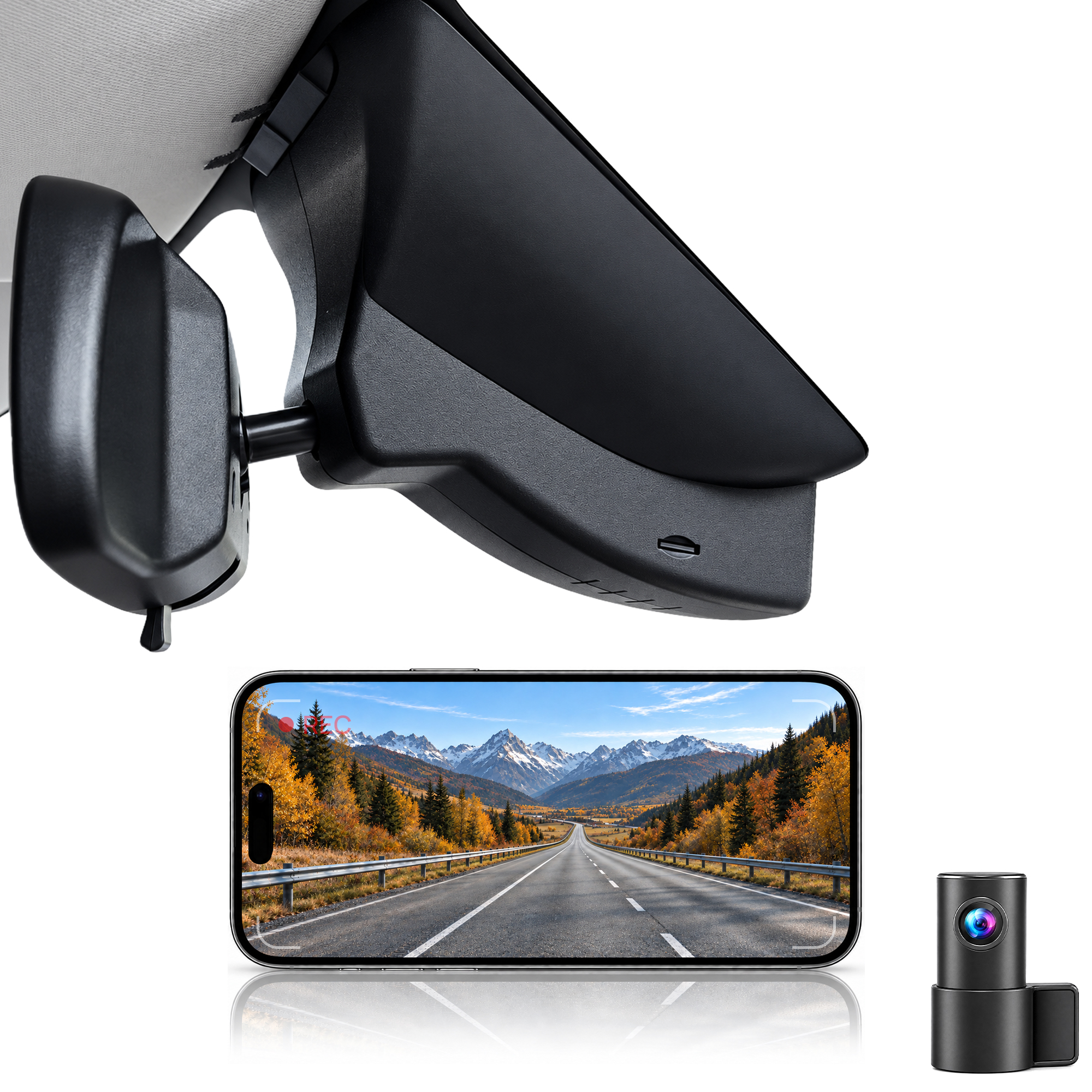 HIDVUE 4K Front + 1080P Rear Dash Cam for Wuling Binguo EV 2023–2026