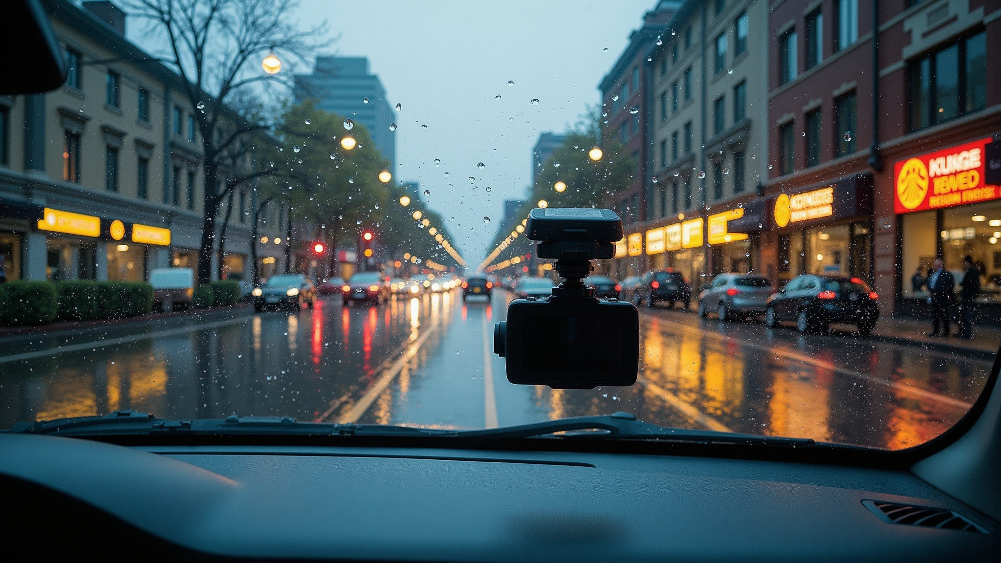 Discrete dashcam catches accident