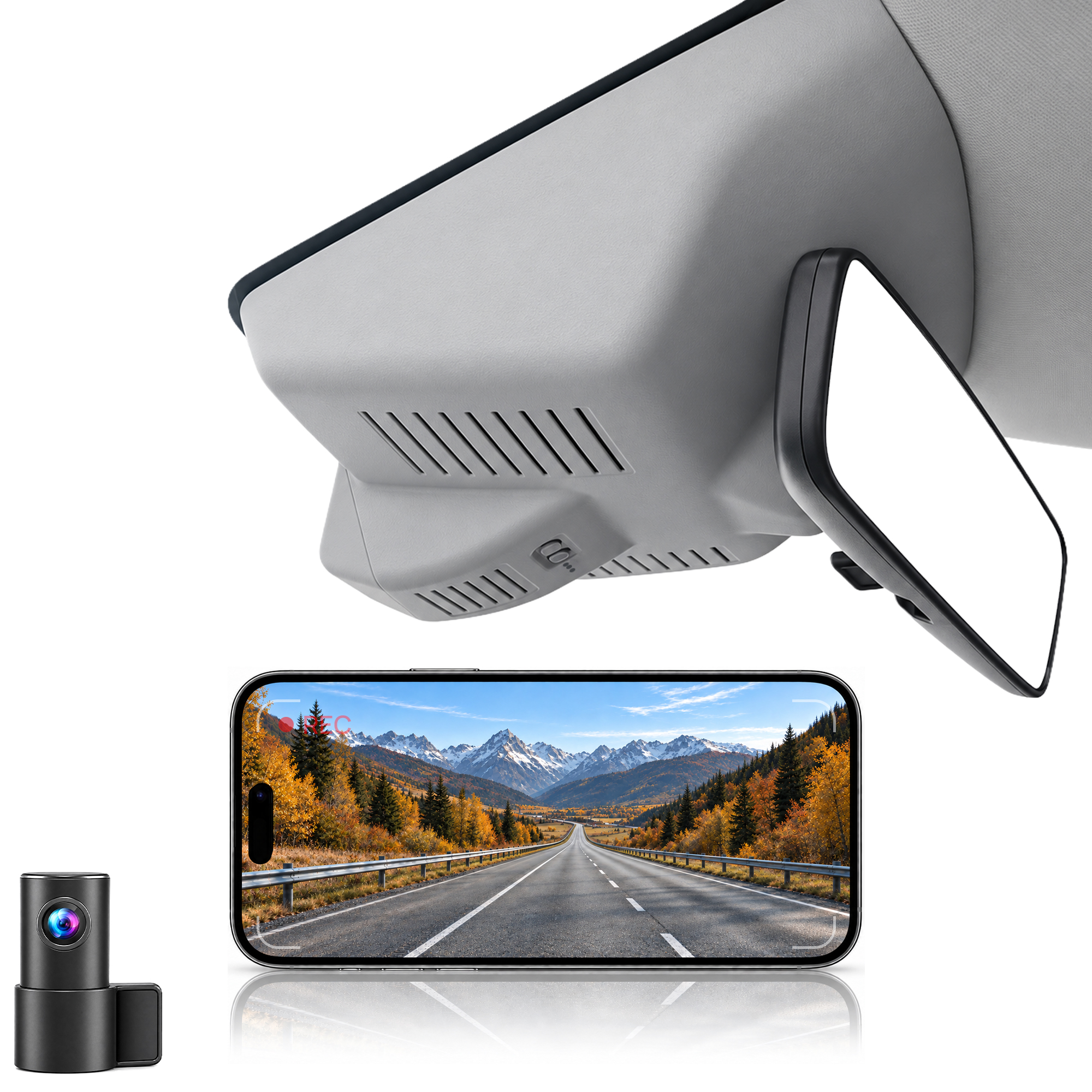 HIDVUE 4K Front + 1080P Rear Dash Cam for Leapmotor C11 EV 2021-2023
