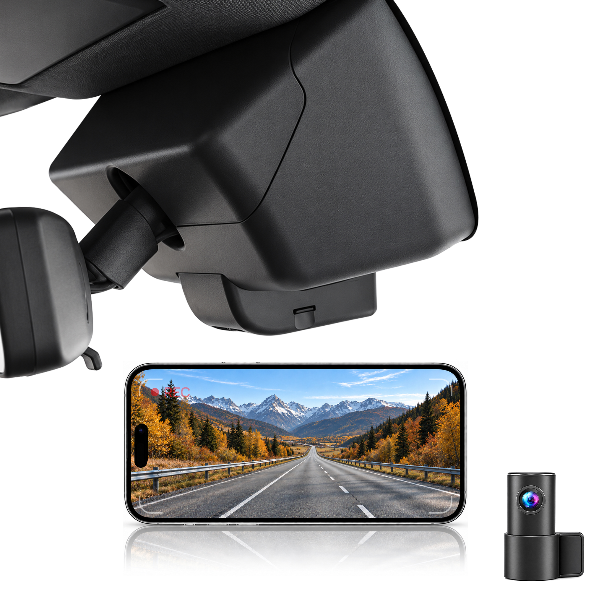 HIDVUE 4K Front + 1080P Rear Dash Cam for Lexus GX 550h 2024-2027