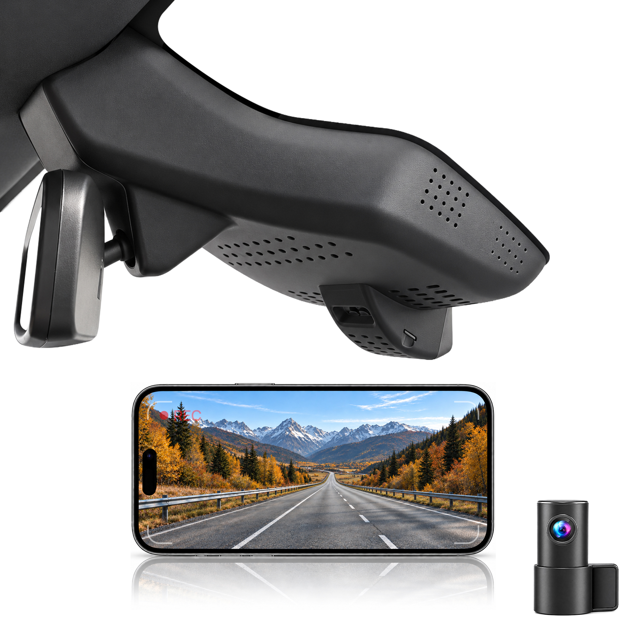 HIDVUE 4K Front + 1080P Rear Dash Cam for GAC Trumpchi E9 2023-2025