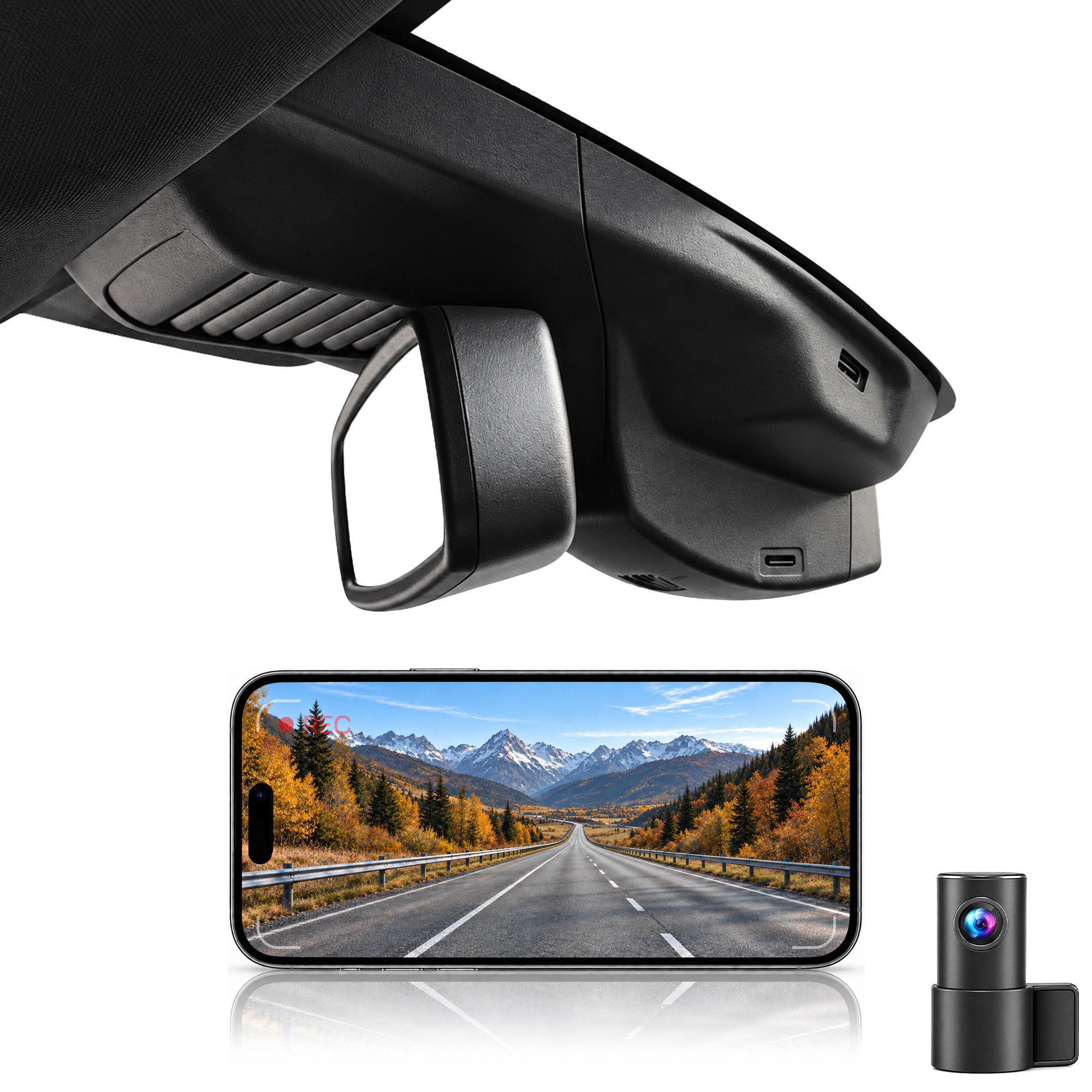 HIDVUE 4K Front + 1080P Rear Dash Cam for Ford Focus Mk4 2018–2025