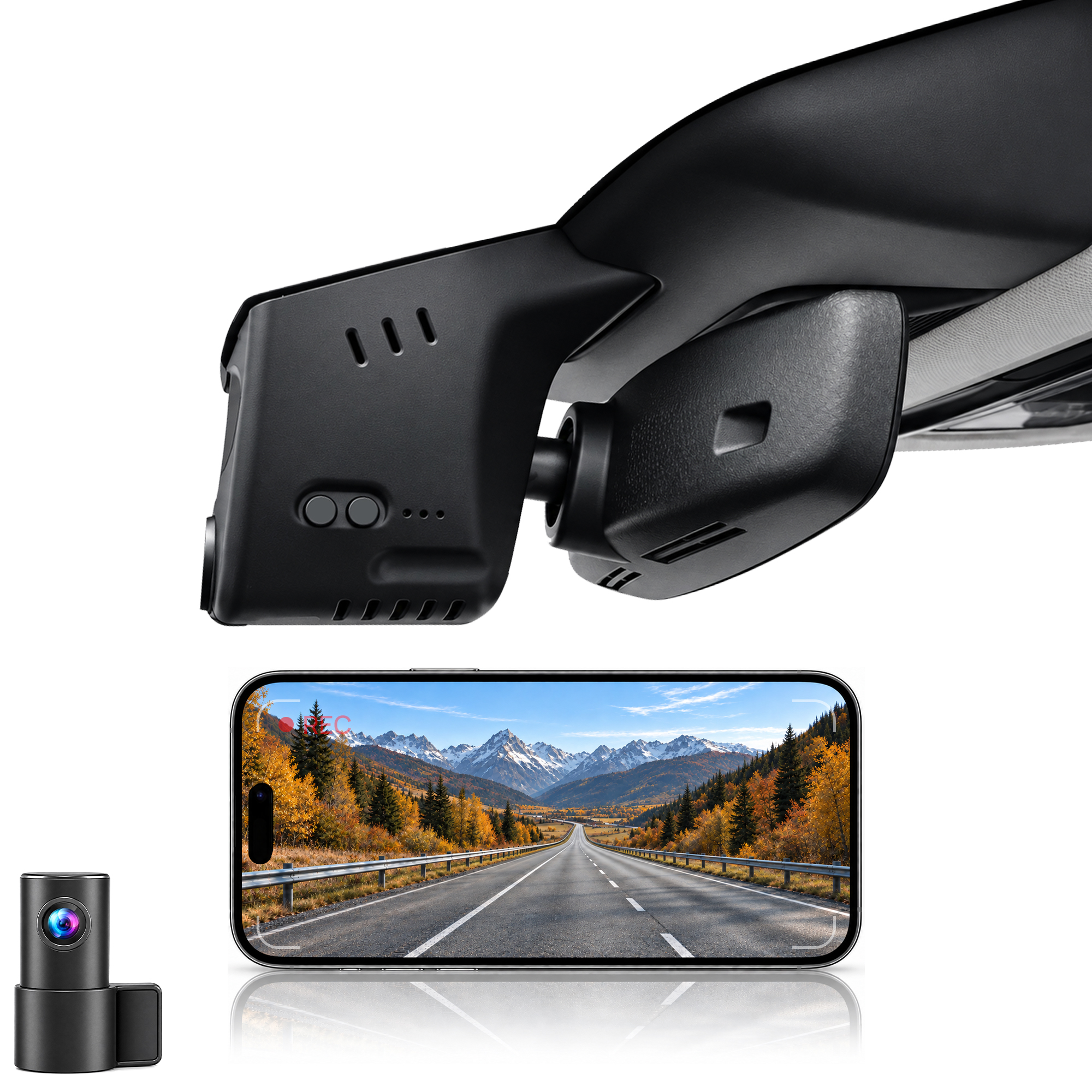 HIDVUE 4K Front + 1080P Rear Dash Cam for Volkswagen Golf GTI Mk8.5 2025 2026