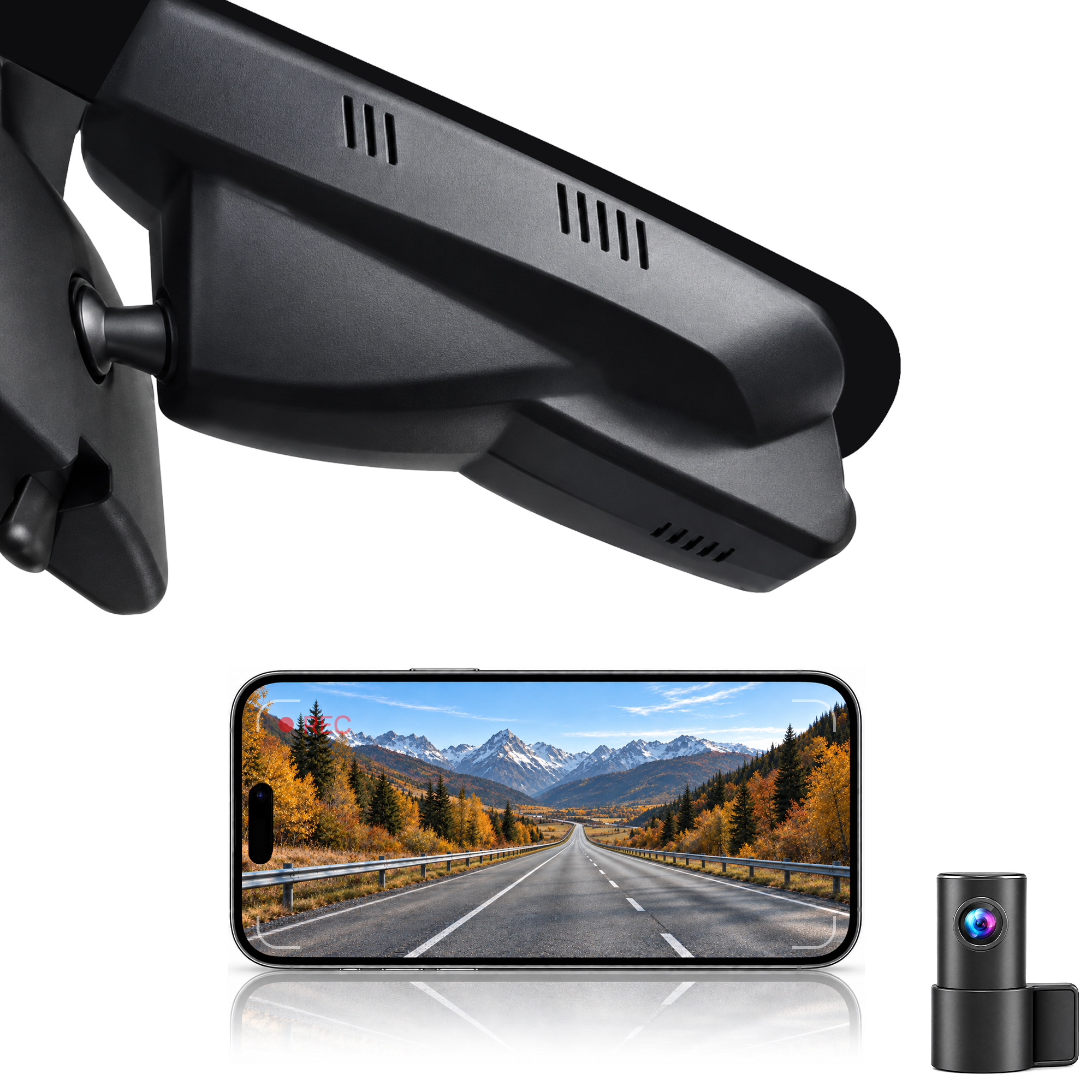 HIDVUE 4K Front + 1080P Rear Dash Cam for Peugeot 208 GT 2012-2019