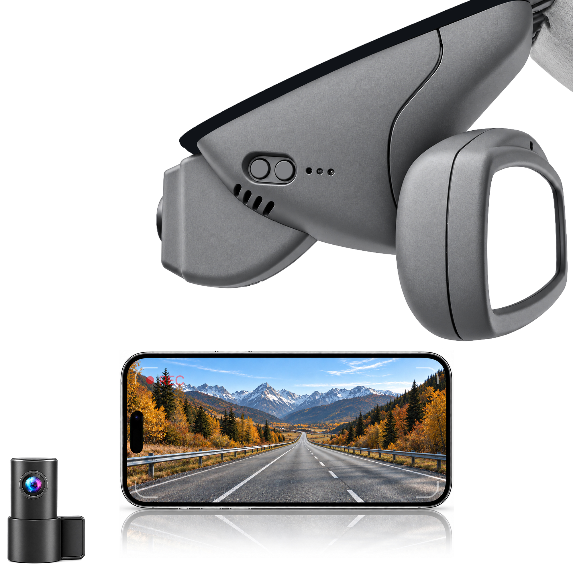 HIDVUE 4K Front + 1080P Rear Dash Cam for Renault Clio IV 2012-2024
