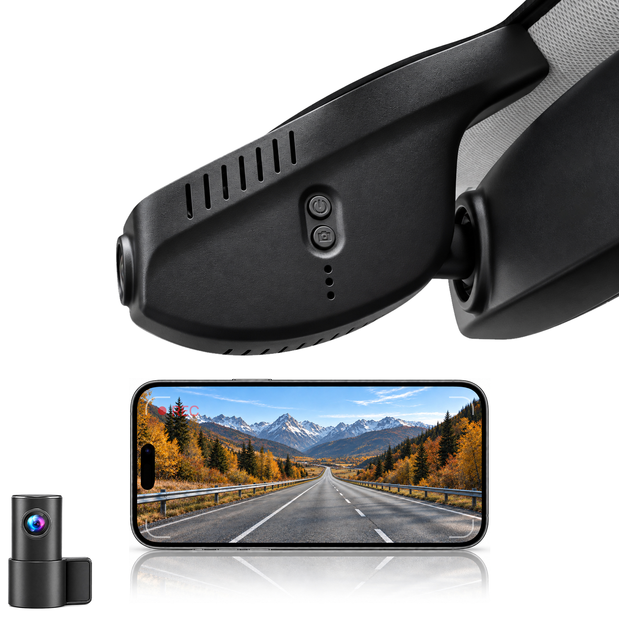 HIDVUE 4K Front + 1080P Rear Dash Cam for Volkswagen Polo Mk6 2018–2026