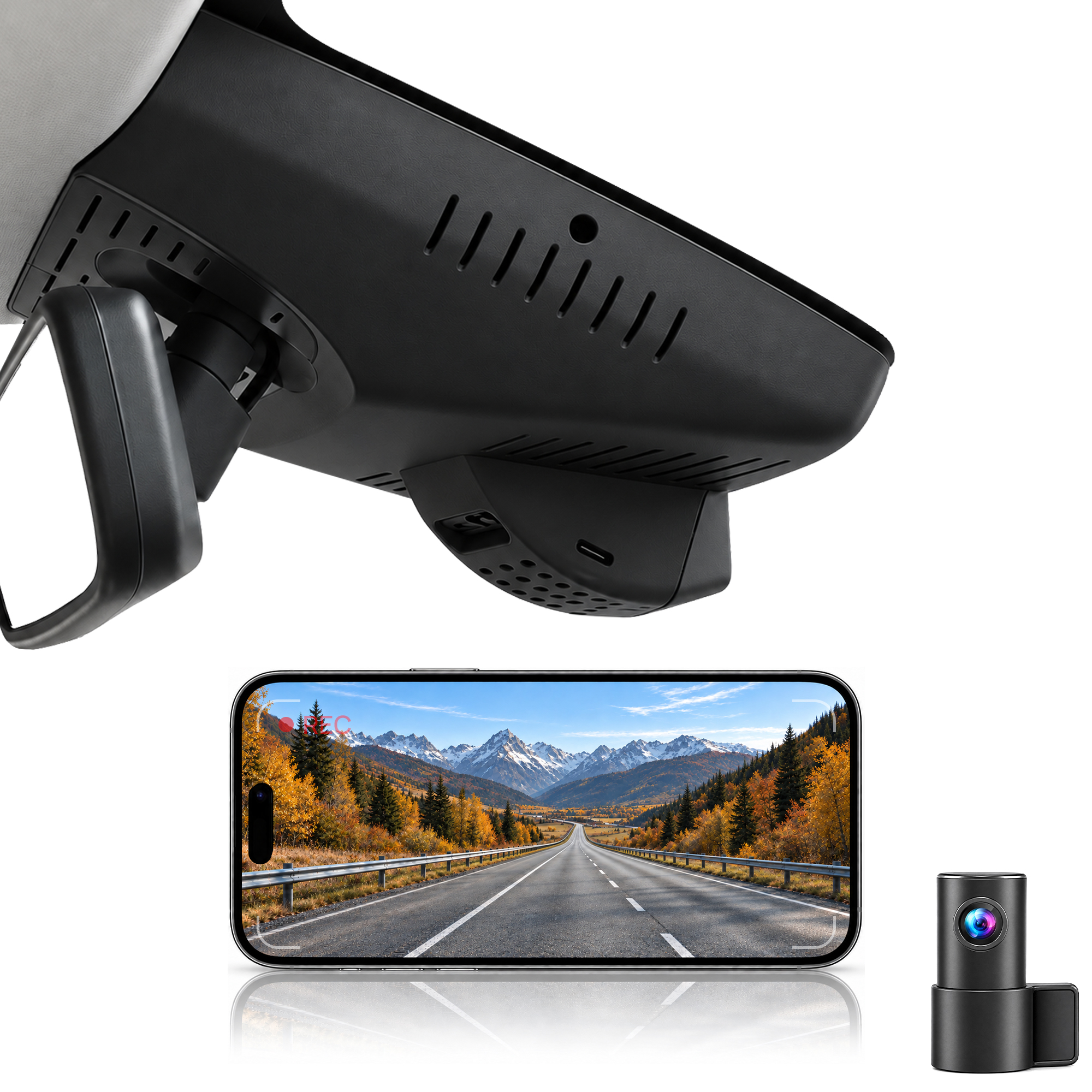 HIDVUE 4K Front + 1080P Rear Dash Cam for Rising F7 2023-2025