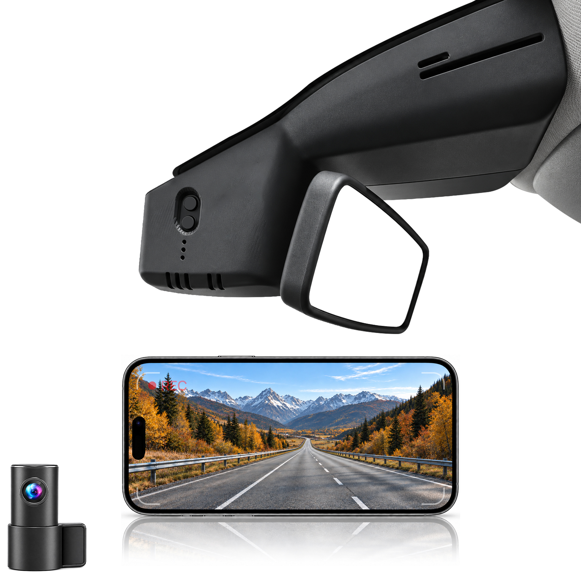 HIDVUE 4K Front + 1080P Rear Dash Cam for Opel Astra L 2021-2024