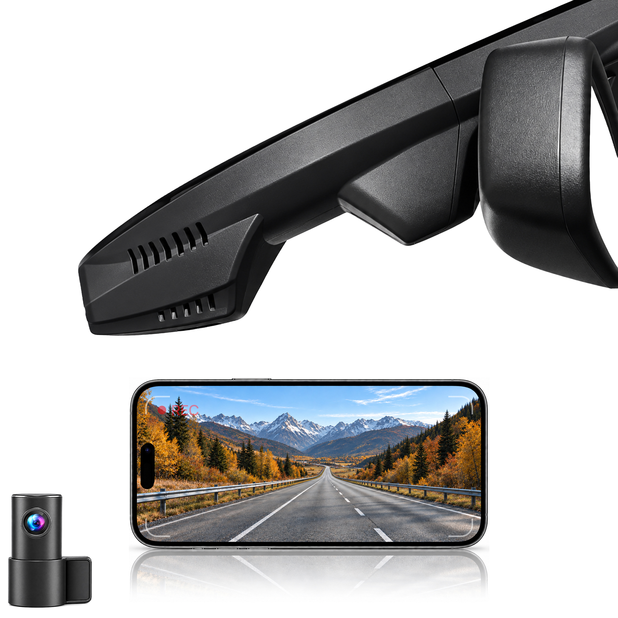 HIDVUE 4K Front + 1080P Rear Dash Cam for Ford Kuga MK2 MK3 2013-2023