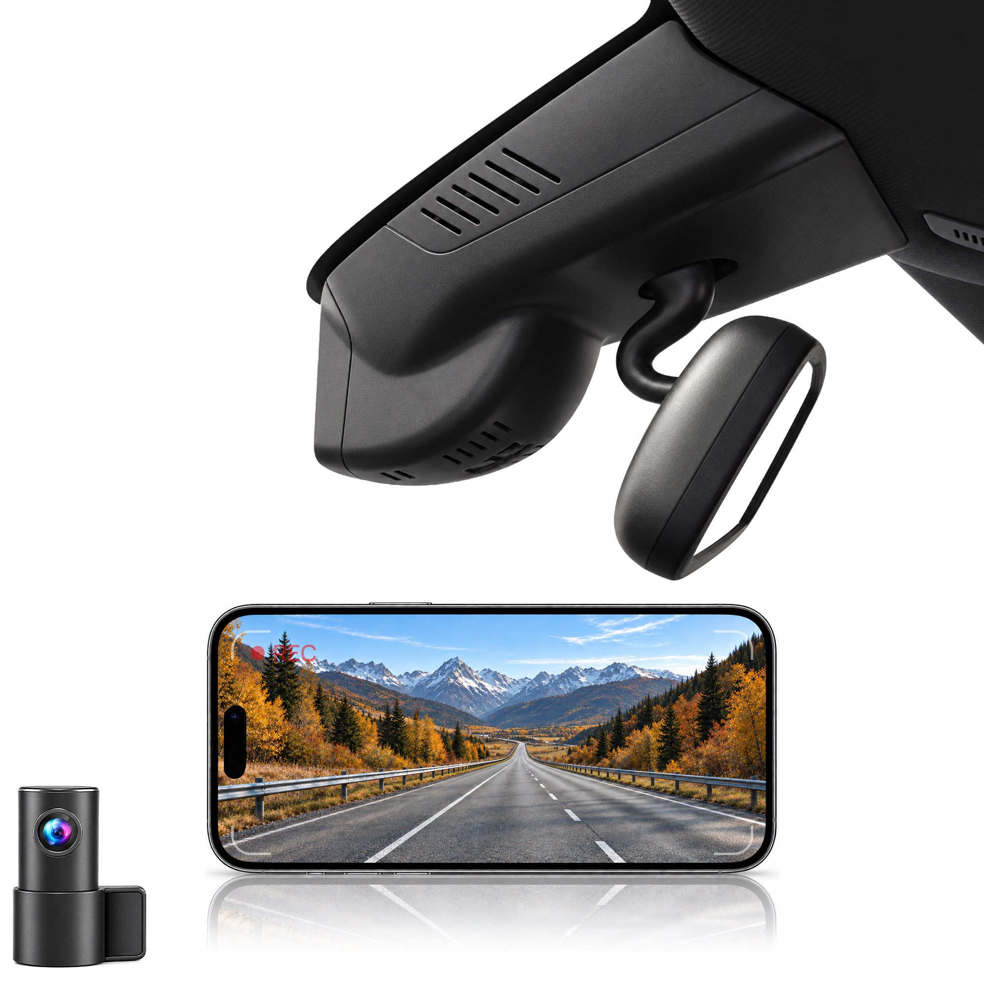 HIDVUE 4K Front + 1080P Rear Dash Cam for Mercedes-Benz A-Class W176 2013–2016