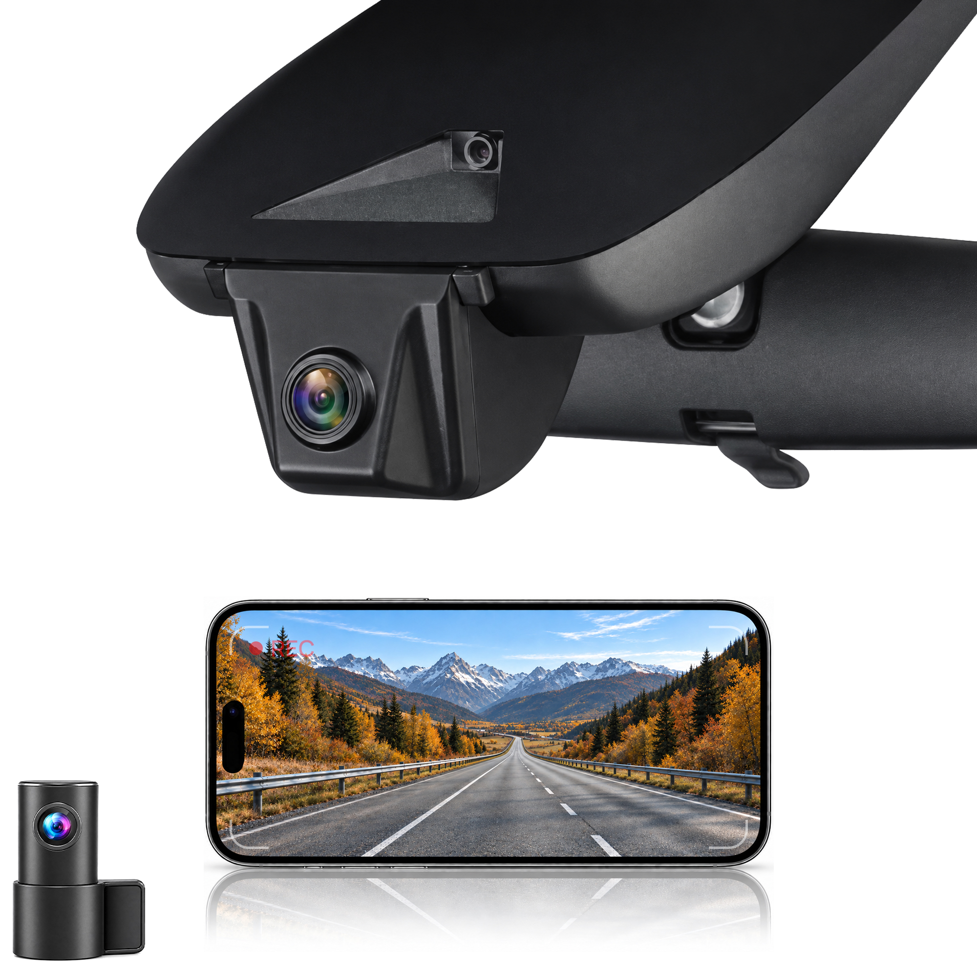 HIDVUE 4K Front + 1080P Rear Dash Cam for Toyota Prius Plug-in Hybrid 2023-2027