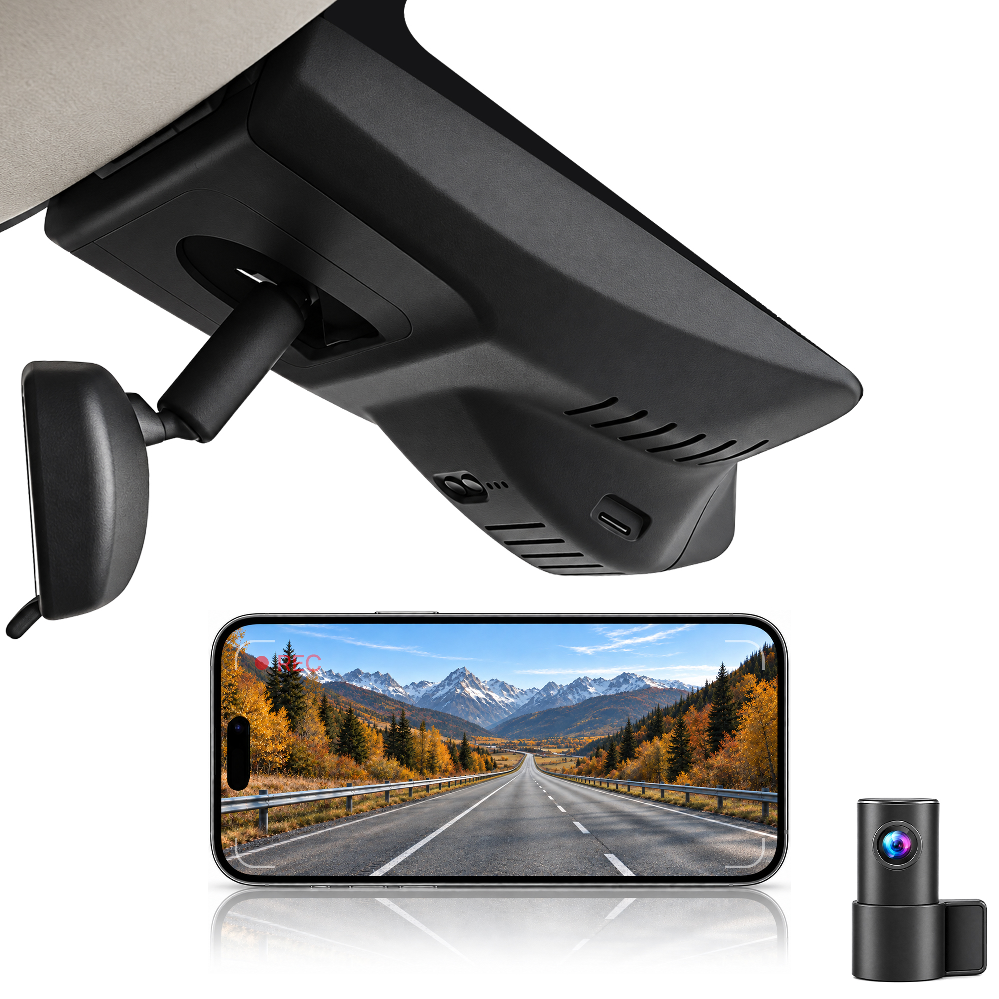 HIDVUE 4K Front + 1080P Rear Dash Cam for Suzuki Swace 2023-2026