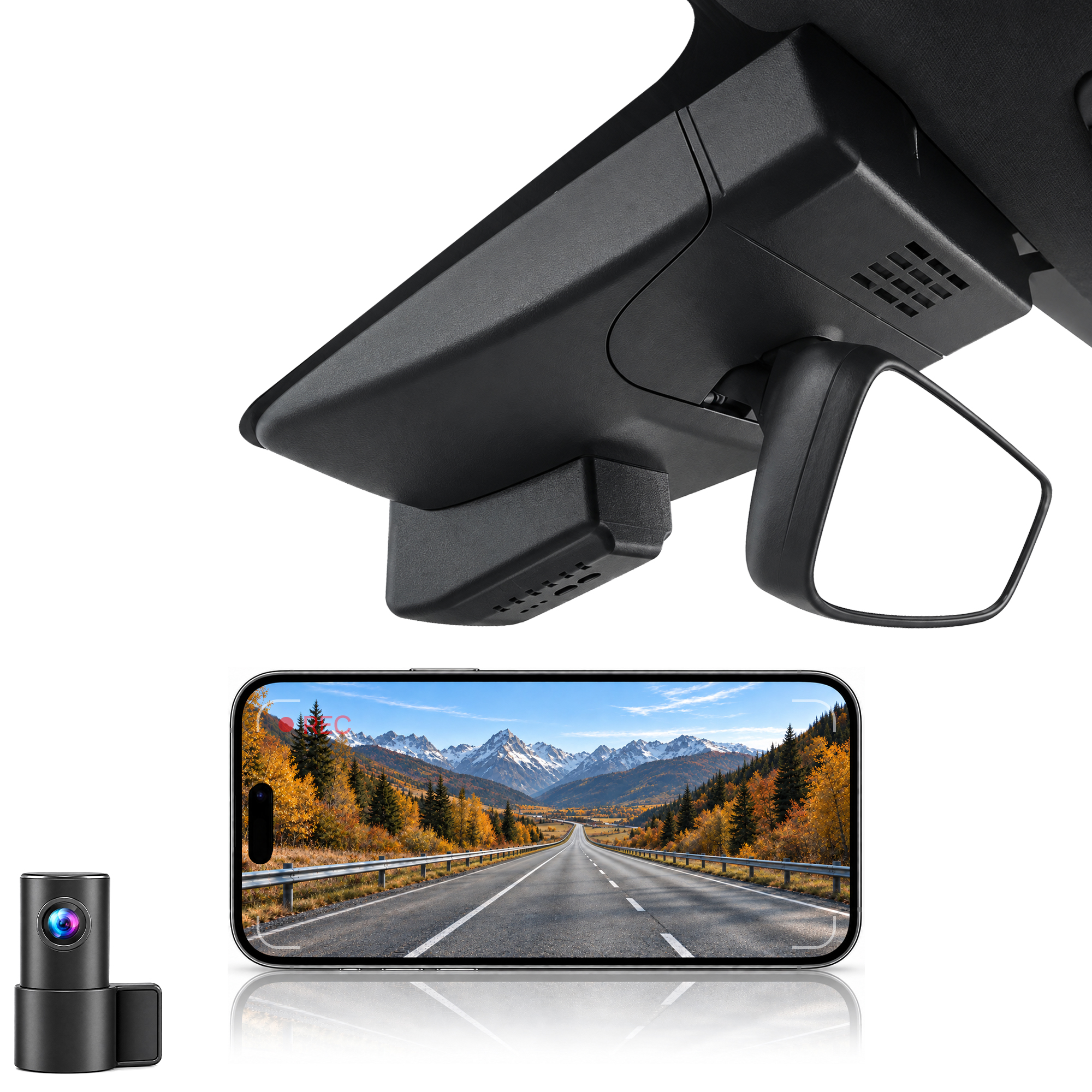 HIDVUE 4K Front + 1080P Rear Dash Cam for Subaru Solterra 2023-2026