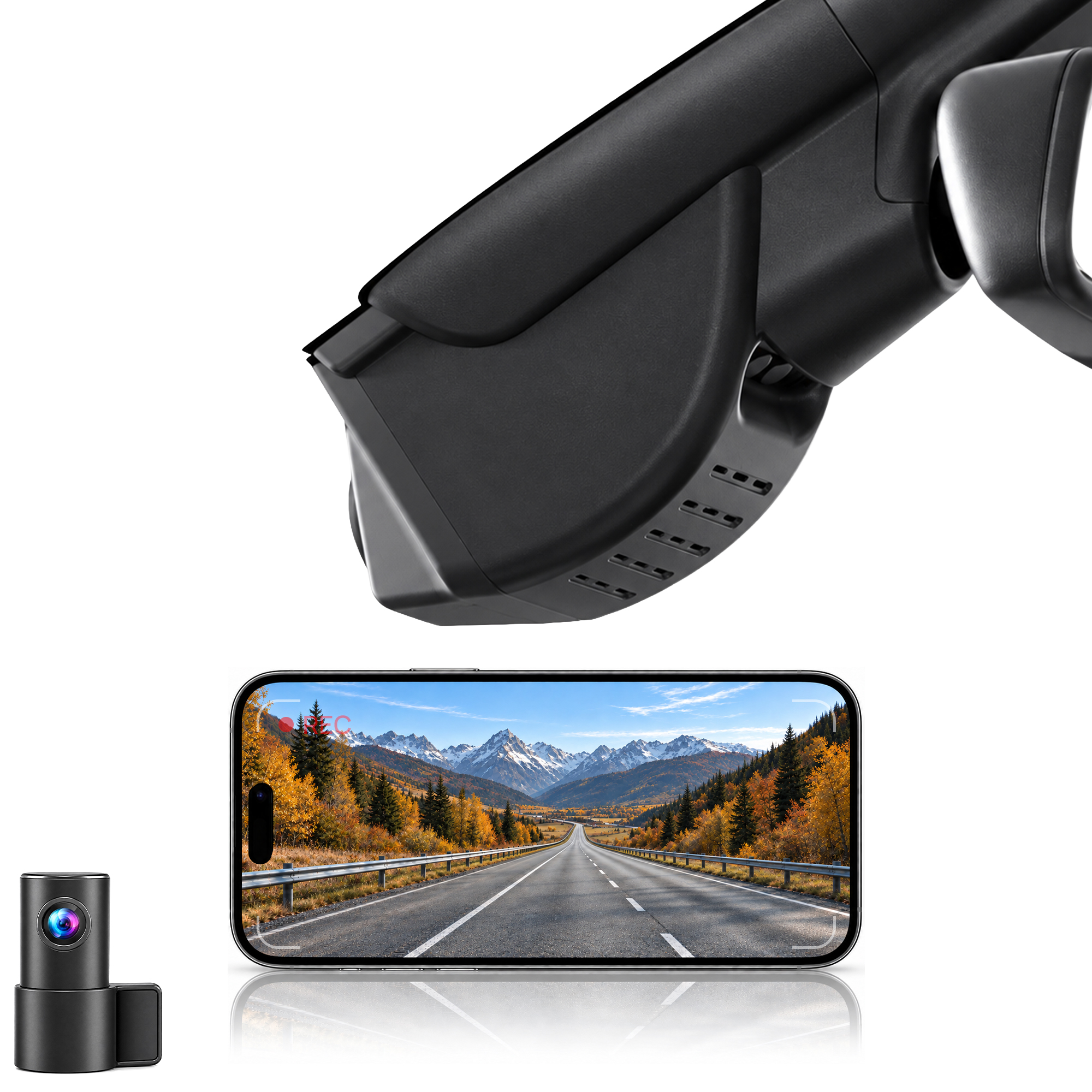 HIDVUE 4K Front + 1080P Rear Dash Cam for Ford EcoSport Mk2 2014–2022