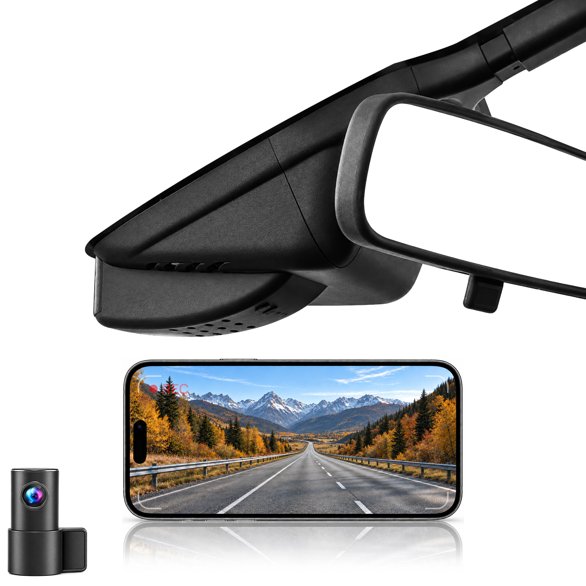 HIDVUE 4K Front + 1080P Rear Dash Cam for Nissan Qashqai J11 2014–2021