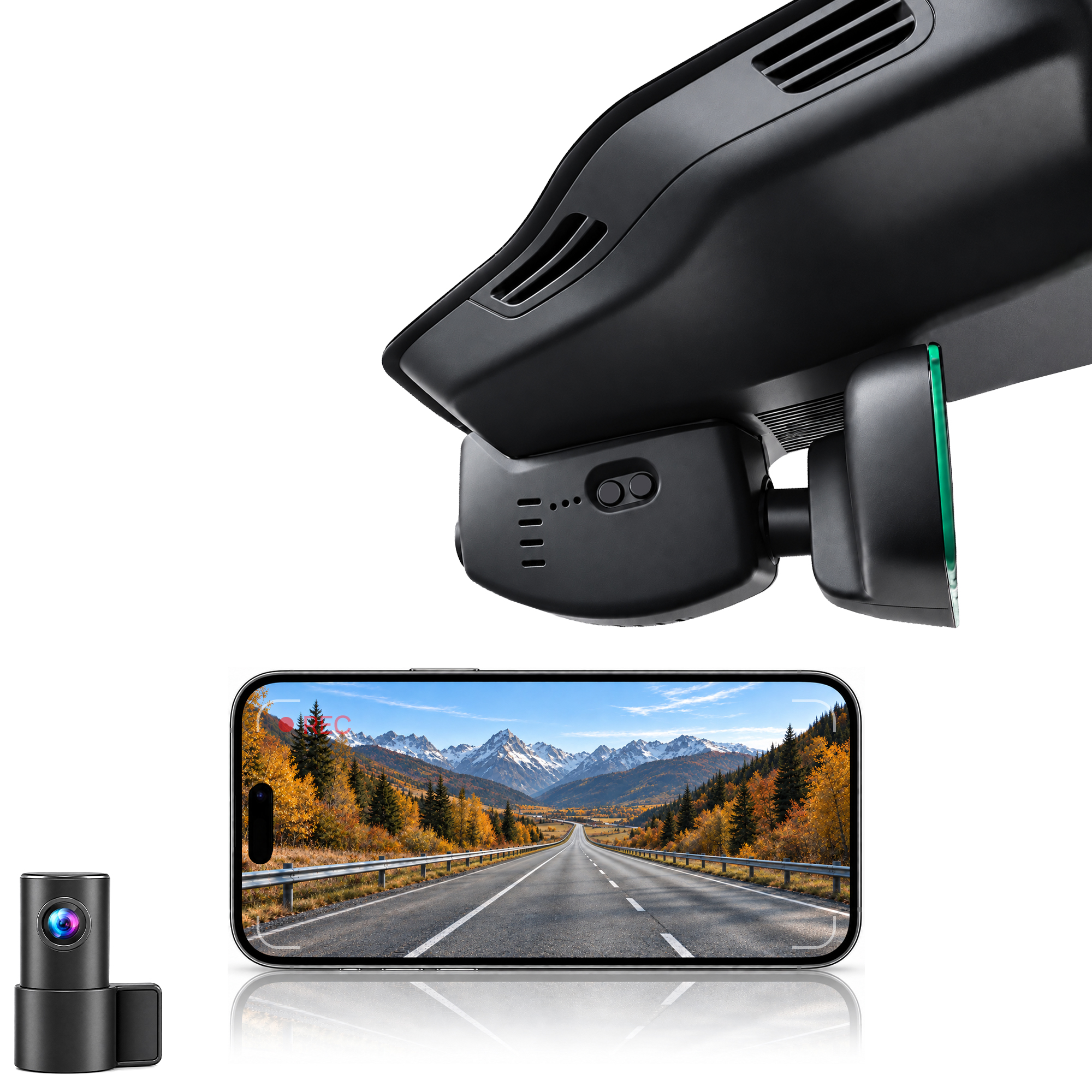 HIDVUE 4K Front + 1080P Rear Dash Cam for Jaguar I-Pace EV400 X590 2018-2023